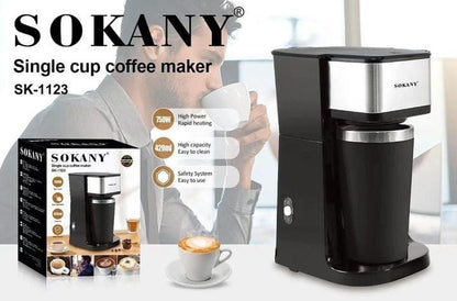 CAFETERA SOKANY CON VASO TERMICO