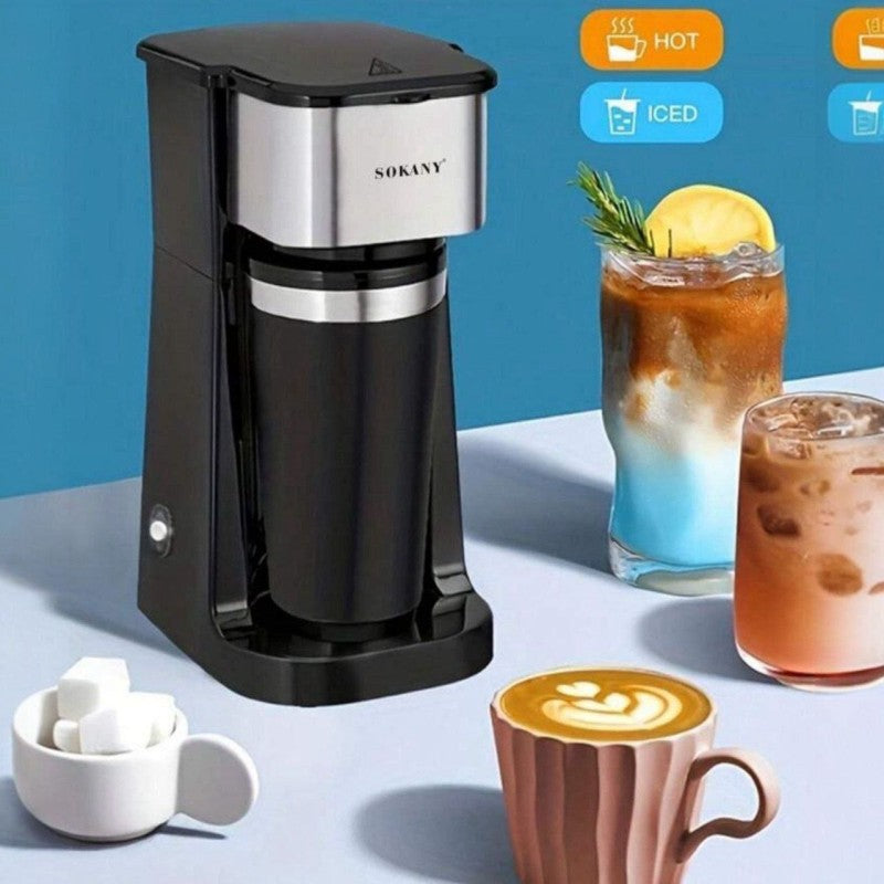 CAFETERA SOKANY CON VASO TERMICO